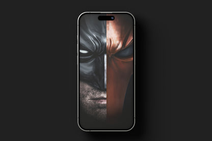 Batman vs Death Stroke Phone Wallpaper