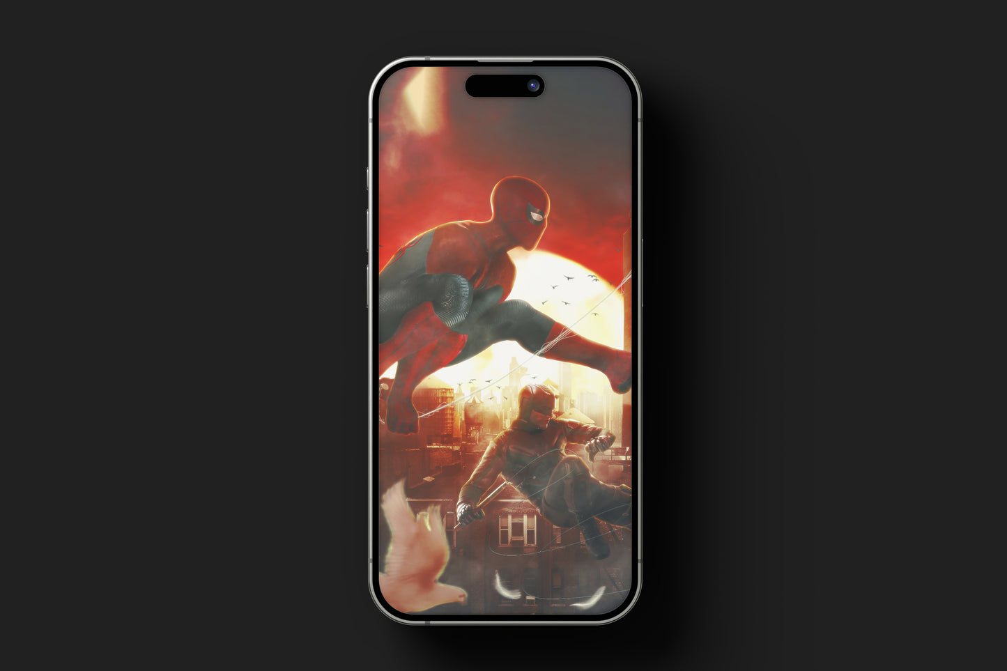 Spider-Man Daredevil Team Up Phone Wallpaper